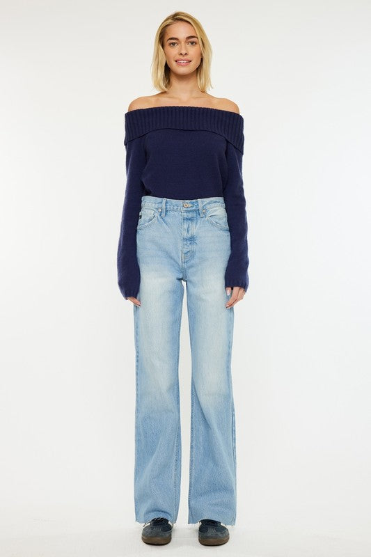 Kim Lace Up Denim