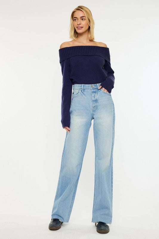 Kim Lace Up Denim