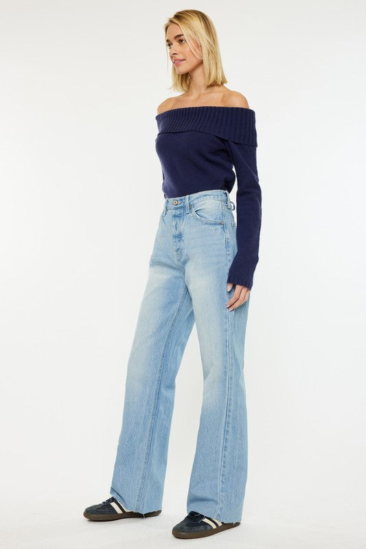 Kim Lace Up Denim