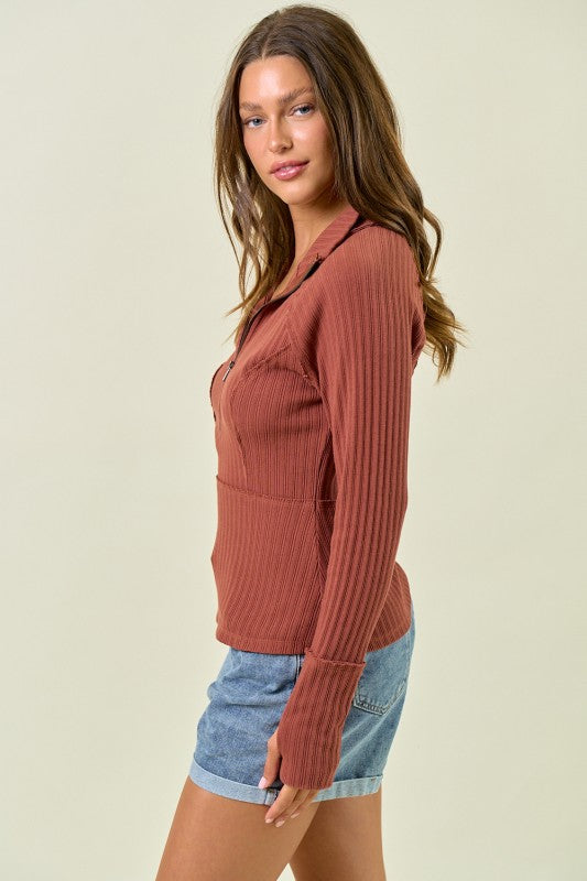 Fallen Half Zip Top