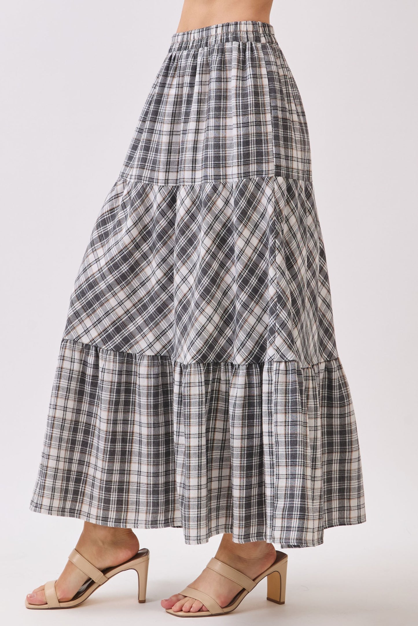 Dulce Plaid Maxi Skirt