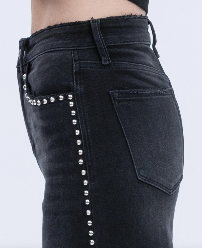 Zade Studded Black Denim