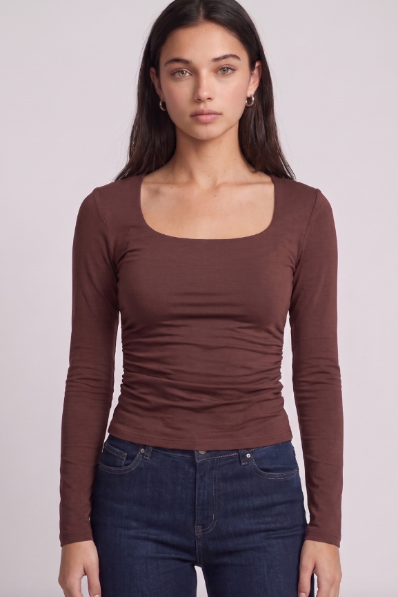 Elise Side-Ruched Top