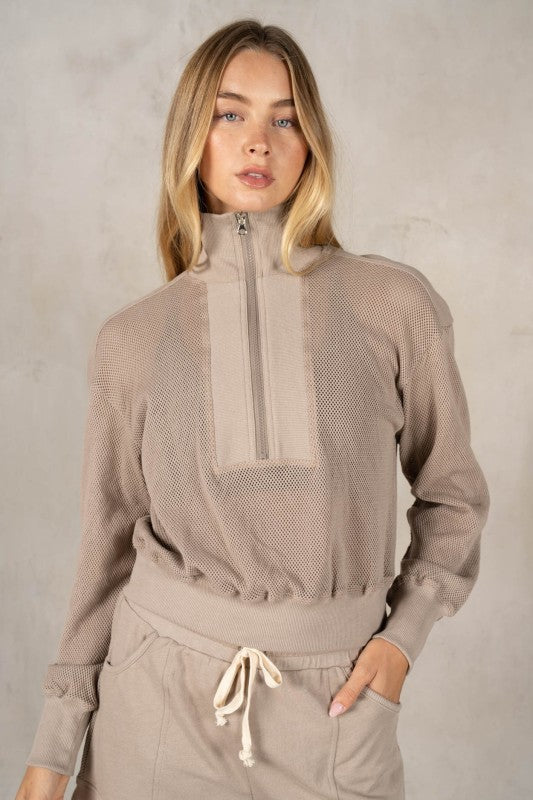 The Mercer Mesh Half Zip
