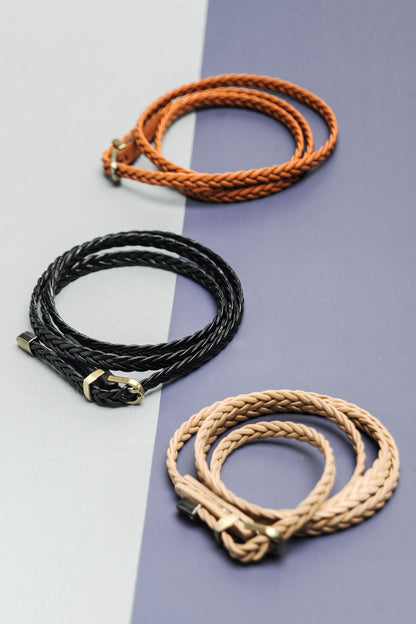 Braided Skinny Belt (3 colors)