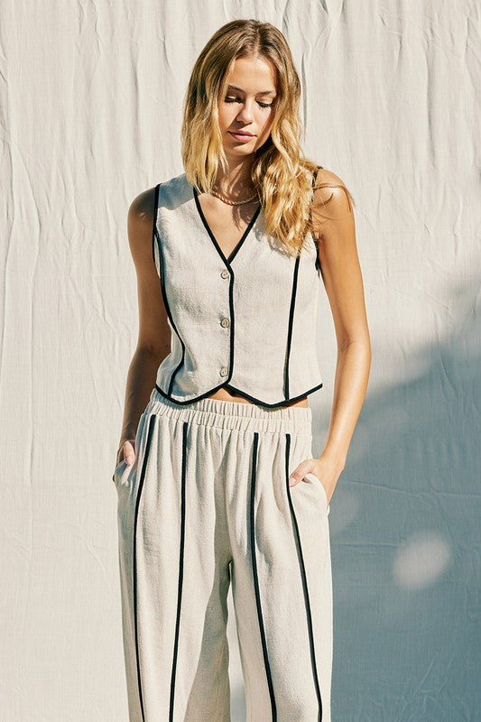 Cara Linen Vest