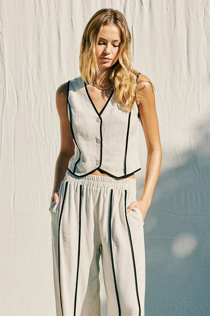 Cara Linen Vest