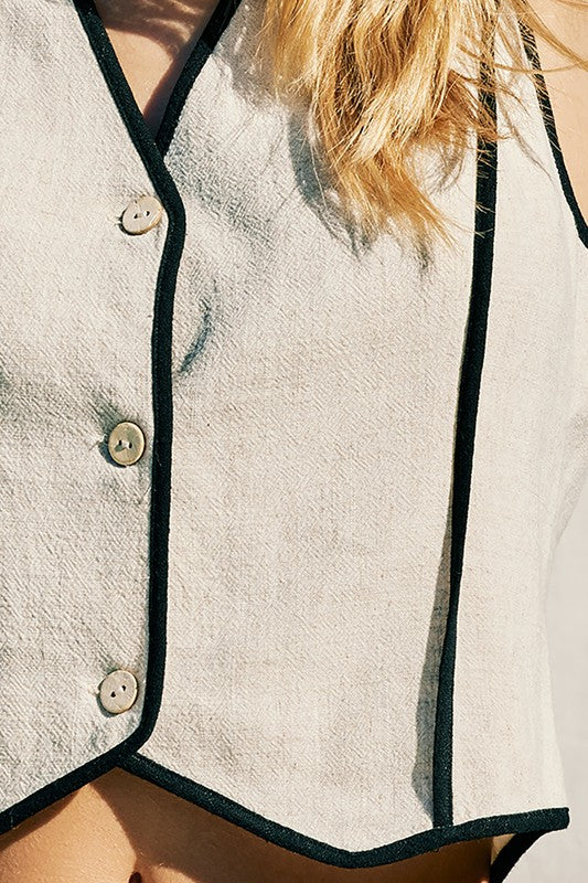 Cara Linen Vest