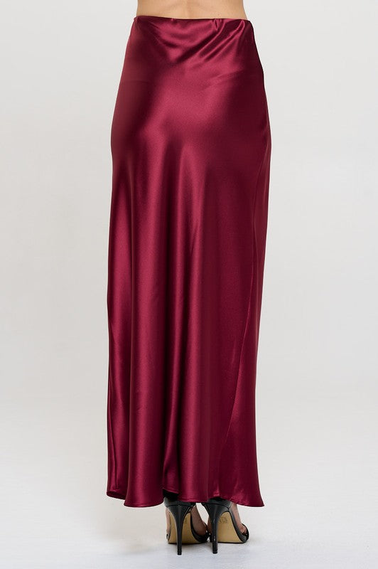 Wine Maxi Skirt