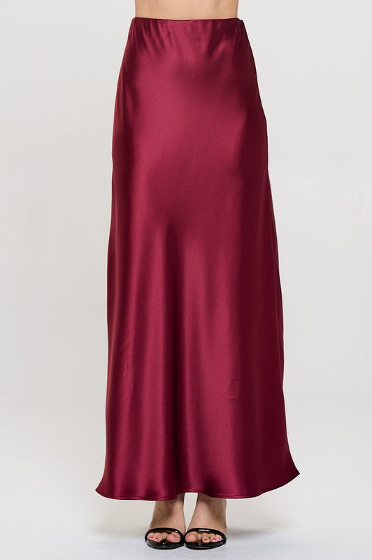 Wine Maxi Skirt