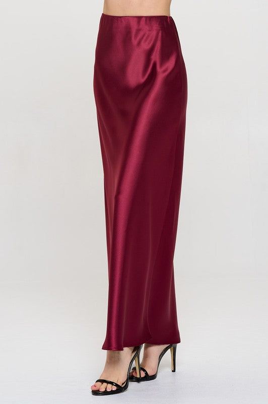 Wine Maxi Skirt