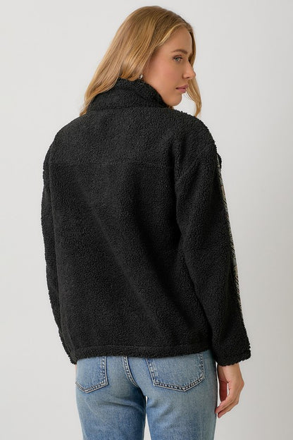 Mixed Fleece Pullover