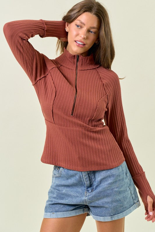Fallen Half Zip Top