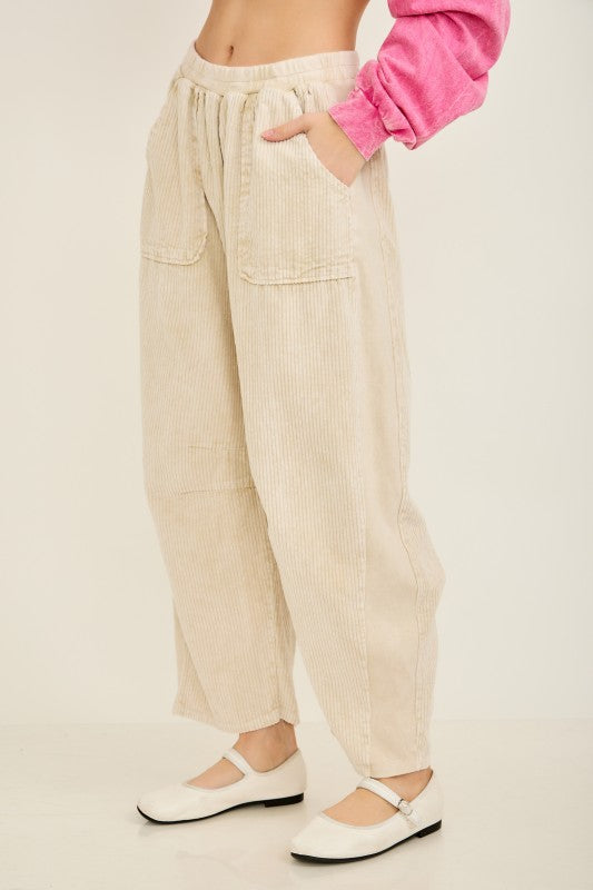 Karma Corduroy Barrel Pants
