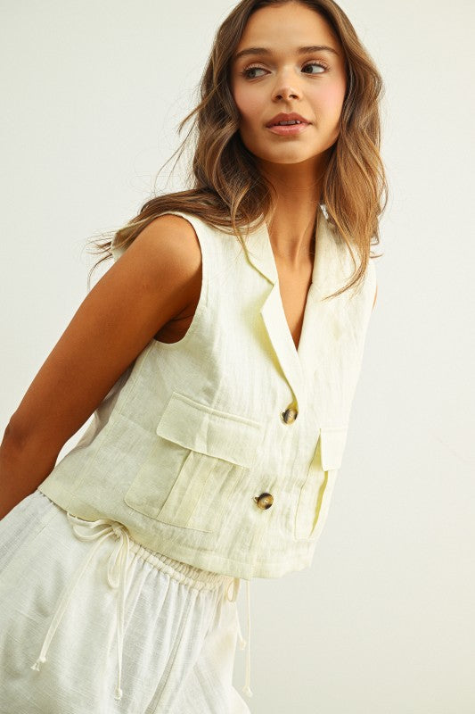 Lauren Linen Vest