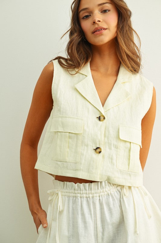 Lauren Linen Vest