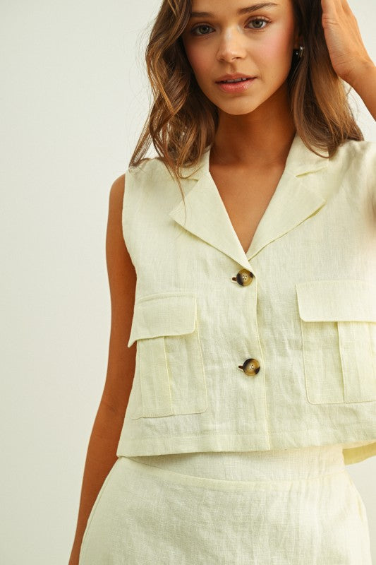 Lauren Linen Vest
