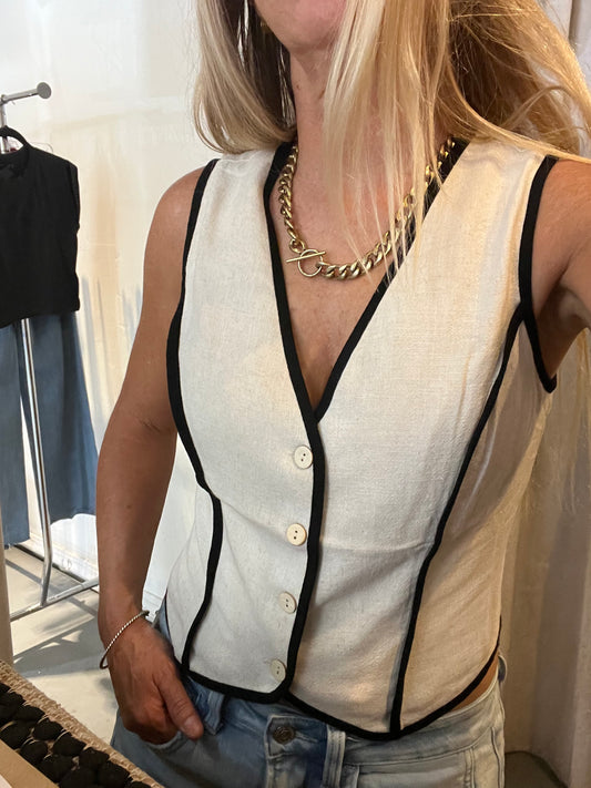 Cara Linen Vest