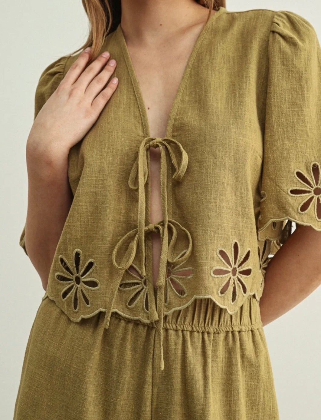Peony Eyelet Top