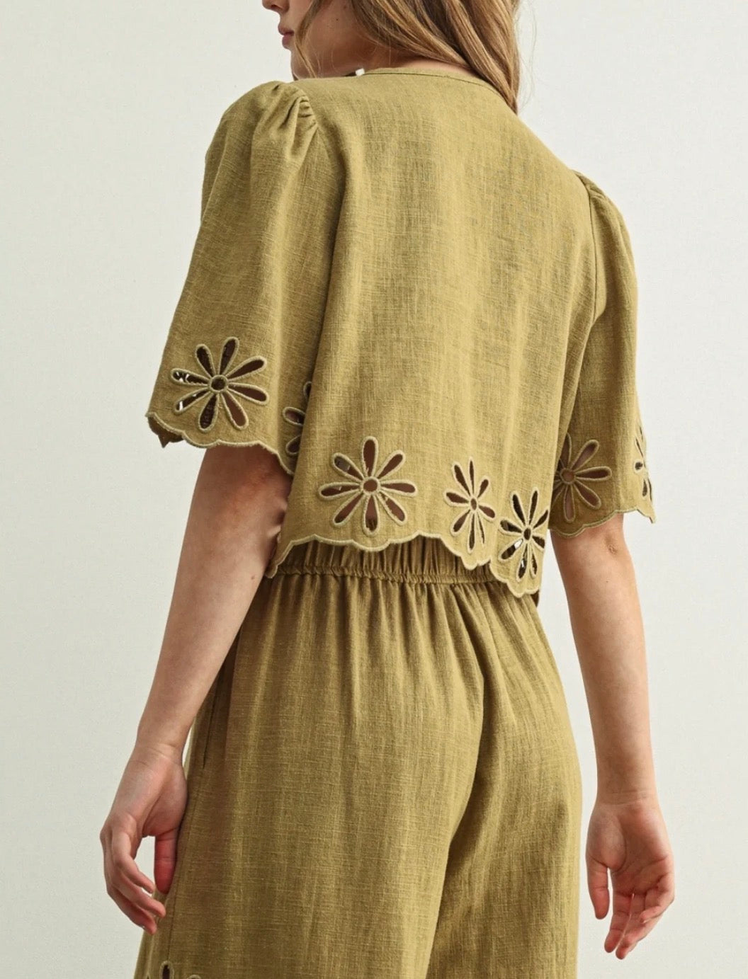 Peony Eyelet Top