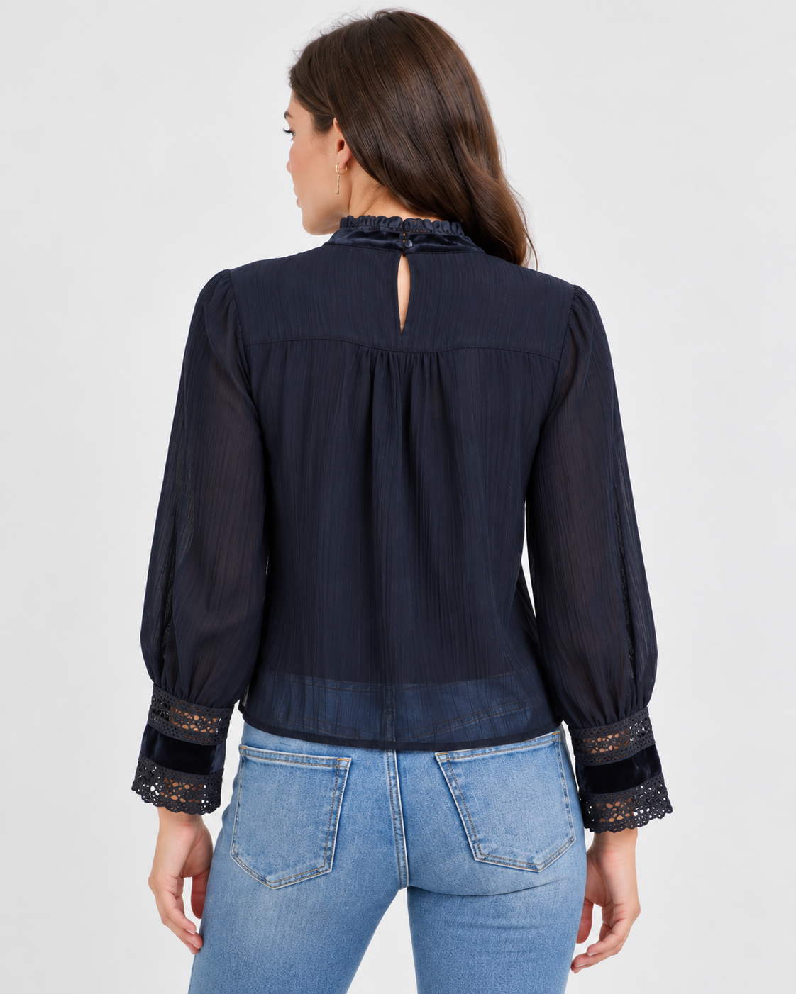 Odette Navy Blouse