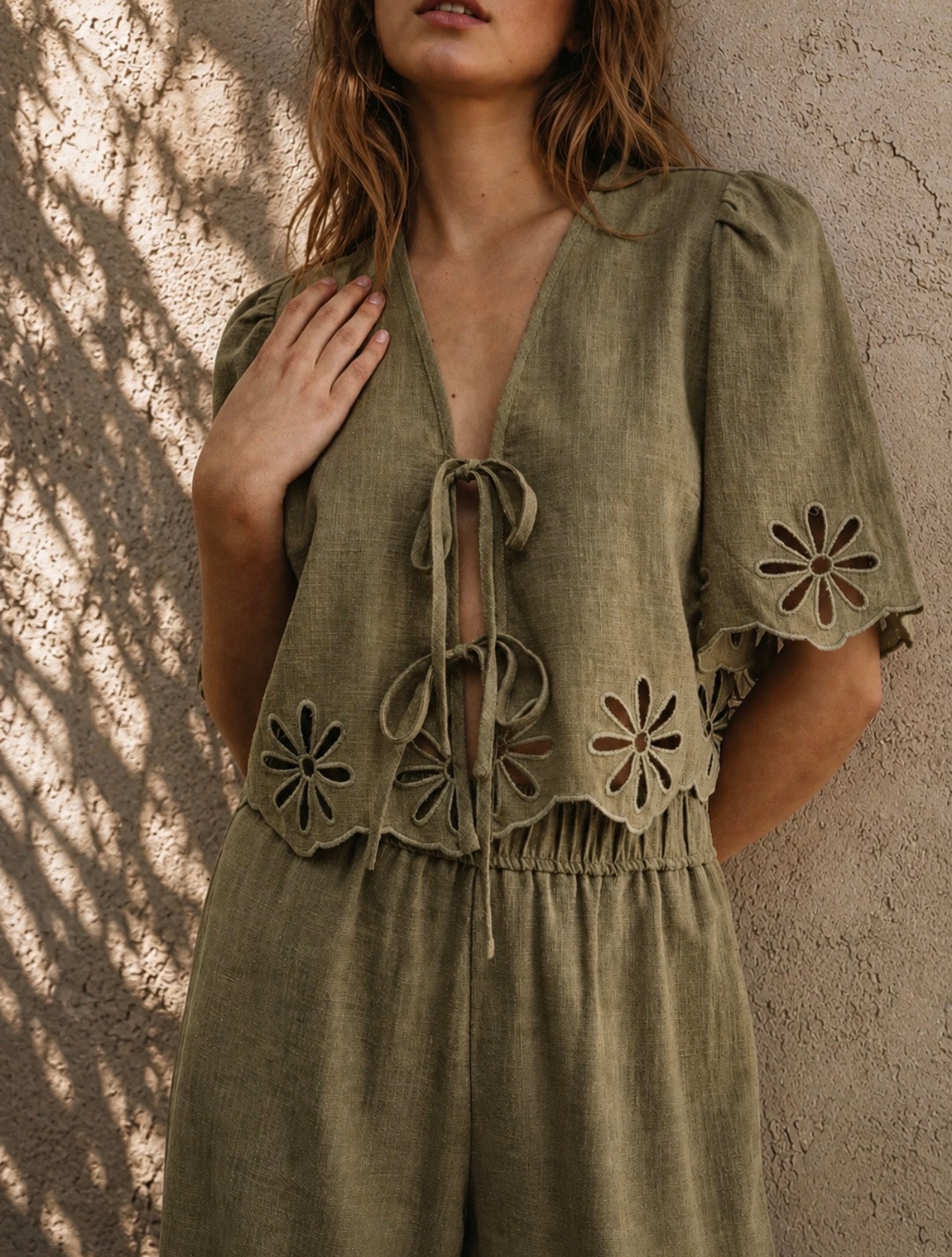 Peony Eyelet Top
