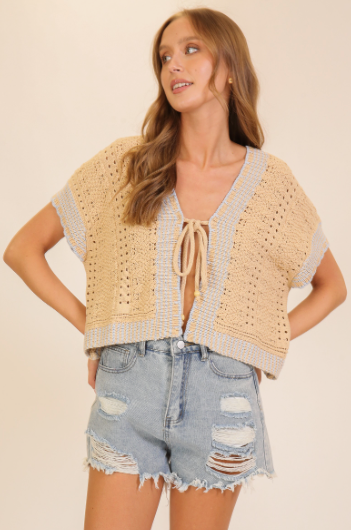 Laguna Tie-Front Knit Tee