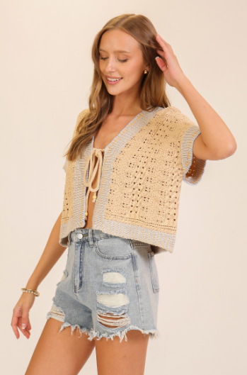 Laguna Tie-Front Knit Tee