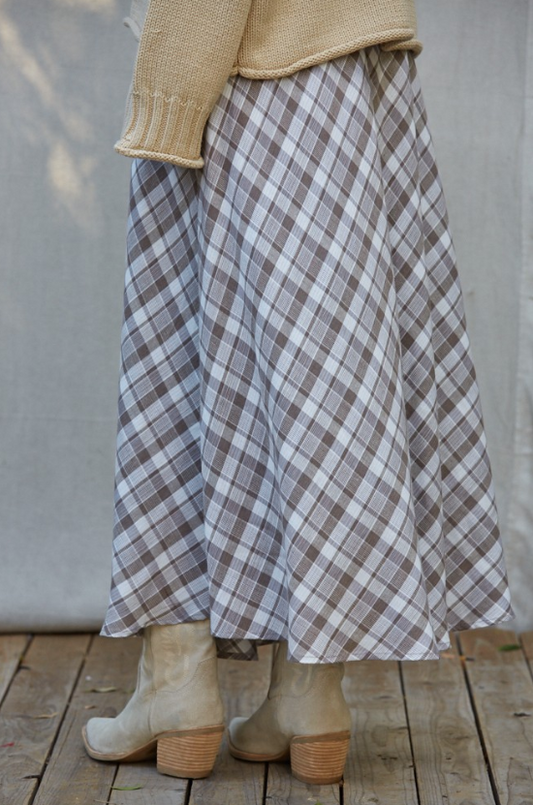 First Bell Plaid Maxi