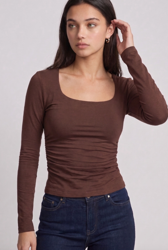 Elise Side-Ruched Top