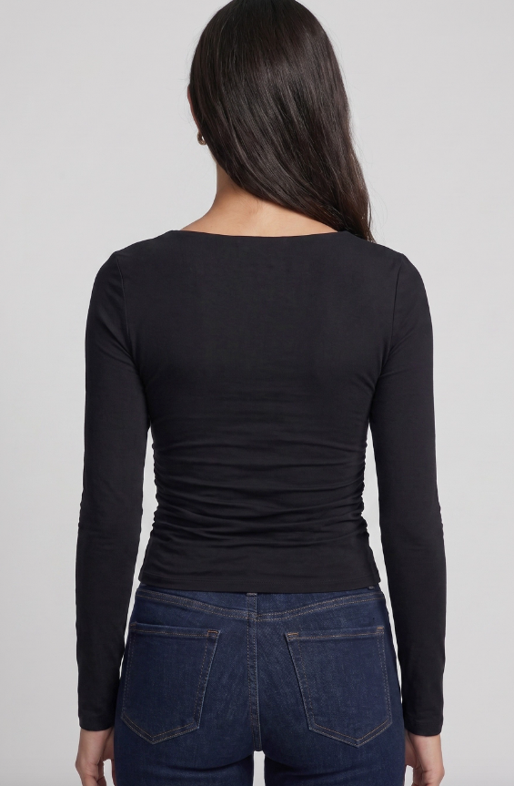 Elise Side-Ruched Top