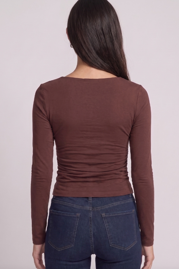 Elise Side-Ruched Top