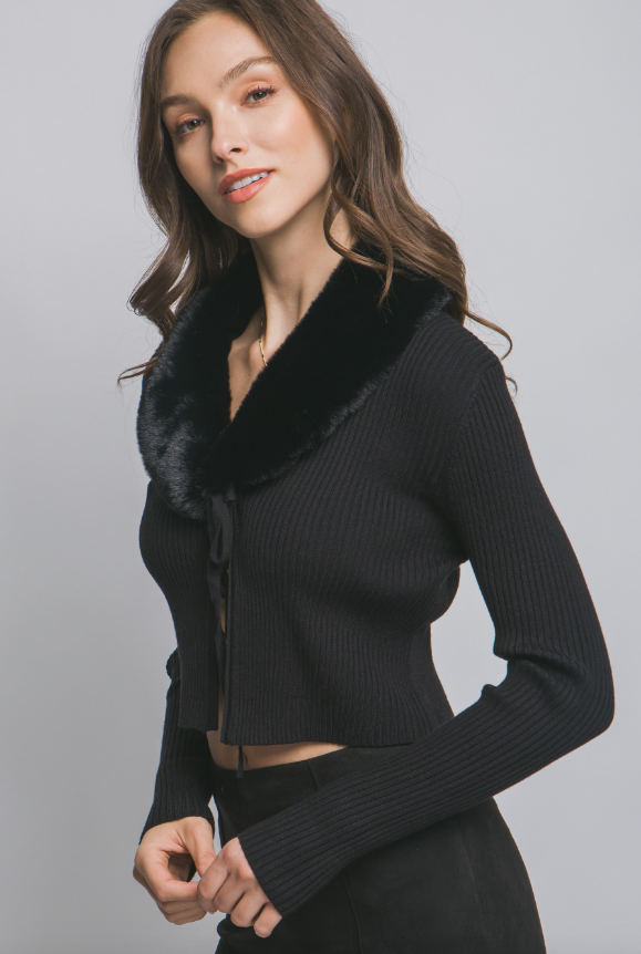 Faye Fur Cardigan