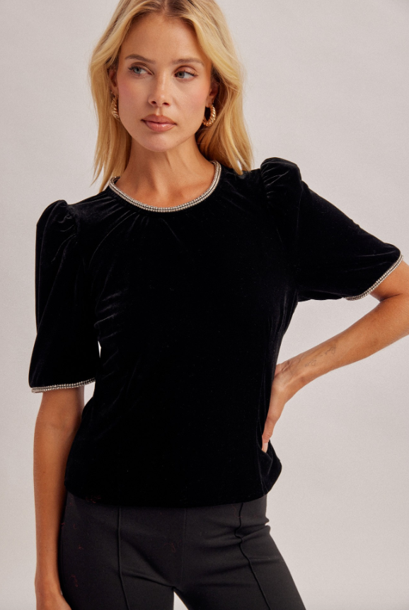 Celeste Jewel Trim Top