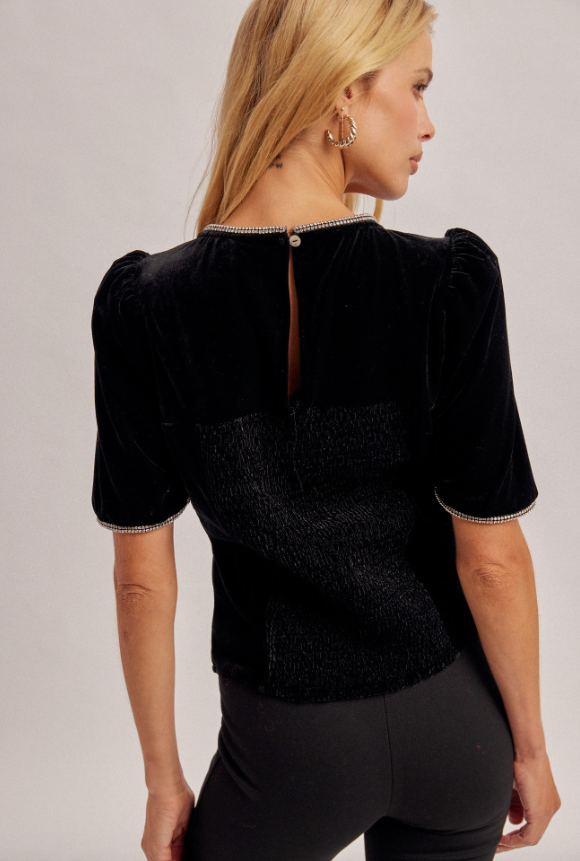 Celeste Jewel Trim Top