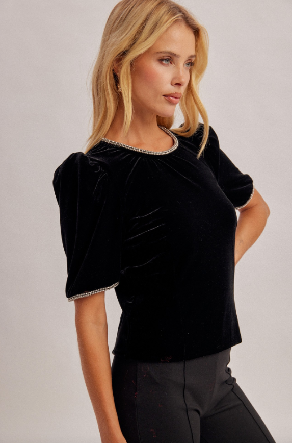 Celeste Jewel Trim Top
