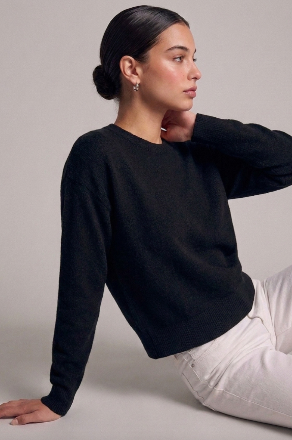 Crew Ribbed-Trim Sweater