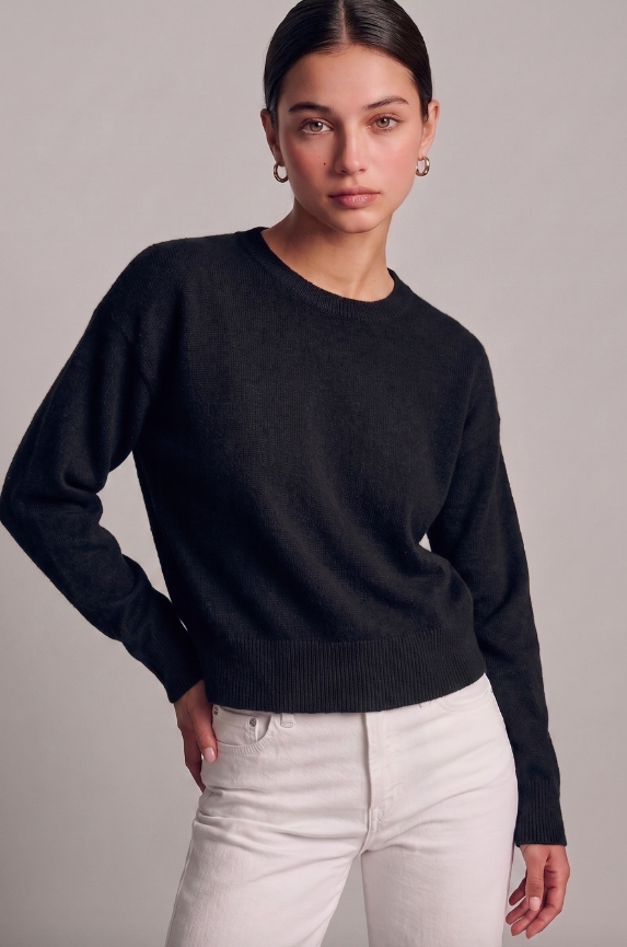 Crew Ribbed-Trim Sweater
