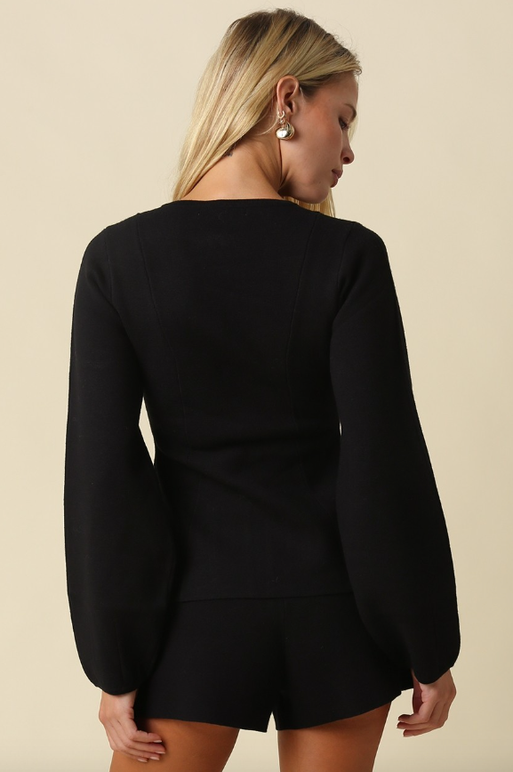 Leni Zip Knit Top