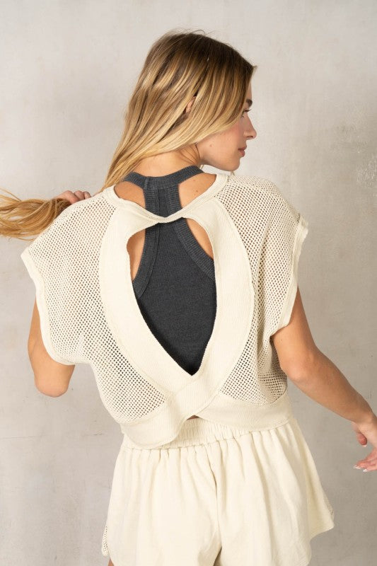 Cora Mesh Top